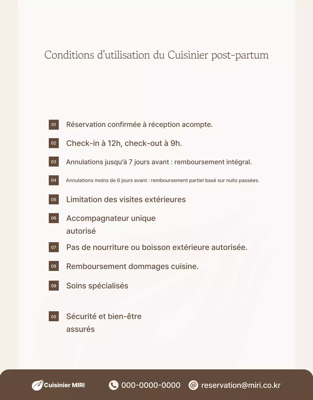 Publicité pour un centre de soins post-partum beige élégant