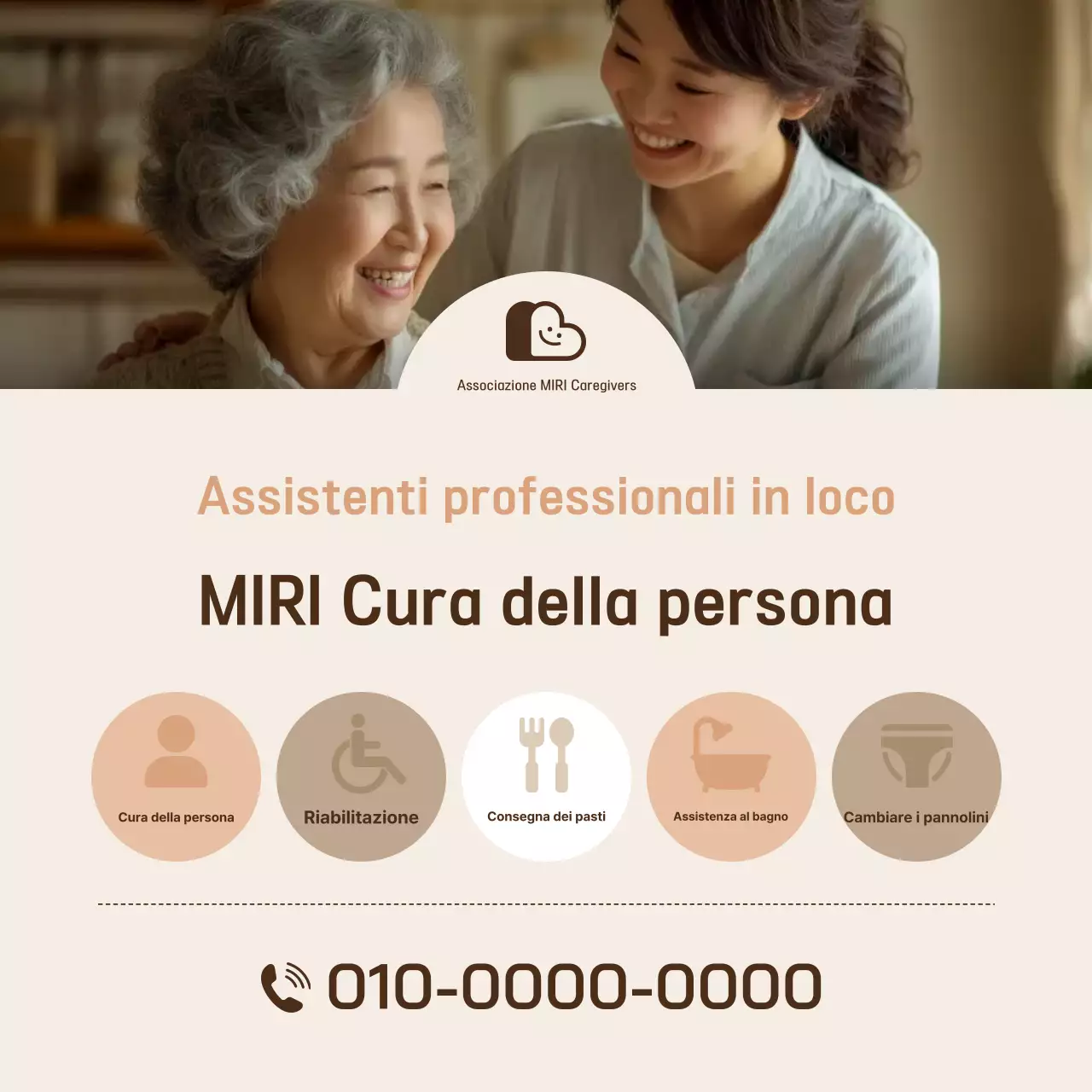 Promozione del servizio Beige Simple Care