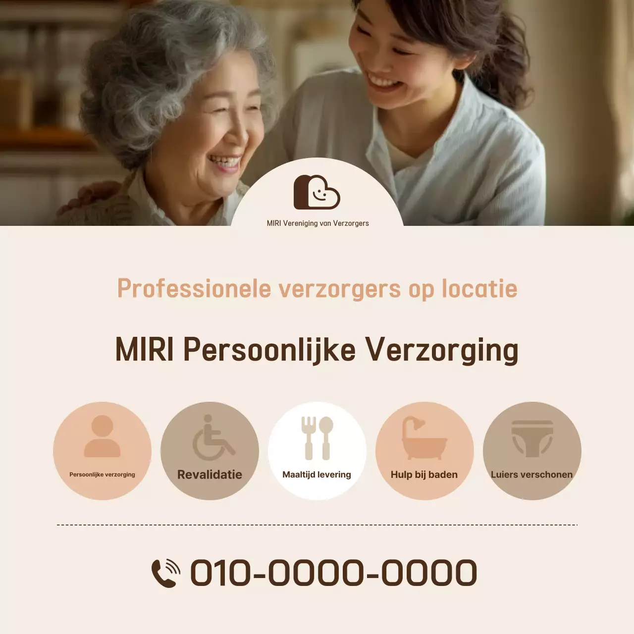 Beige Simple Care Service Promotie