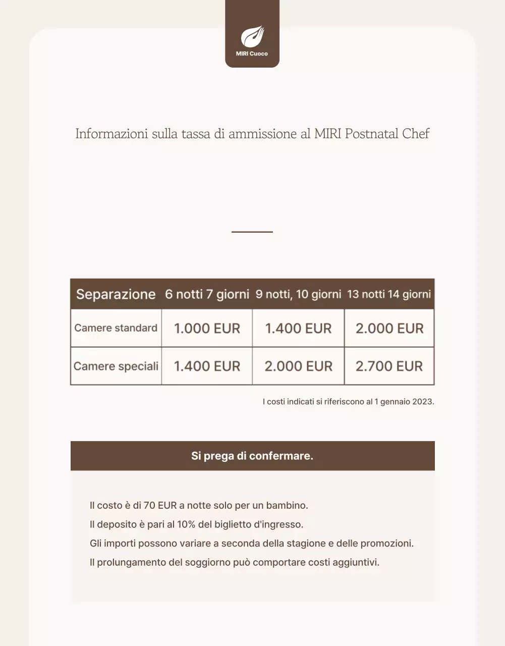 Pubblicità del centro di assistenza post-parto Beige Elegant