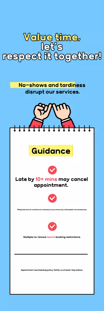 Sky blue clean guidance notice