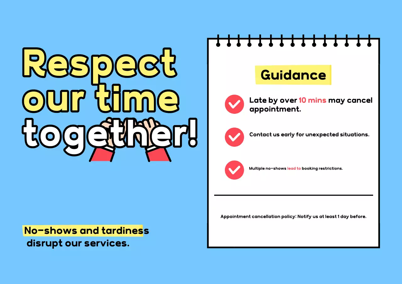 Sky blue clean guidance notice