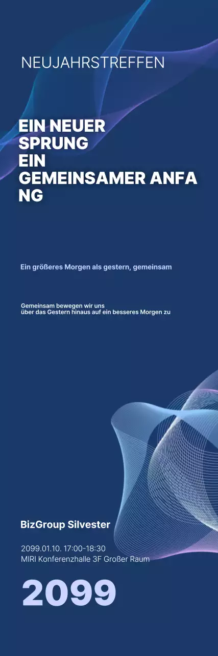 Blaue moderne Silvesterparty-Veranstaltung