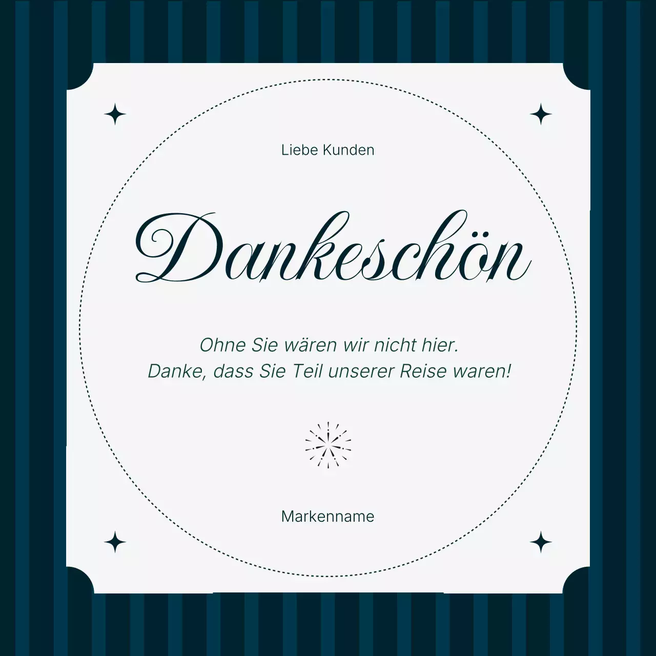 Blau-weiße minimalistische Vintage-Neujahrsgrüße für soziale Medien (quadratisch)