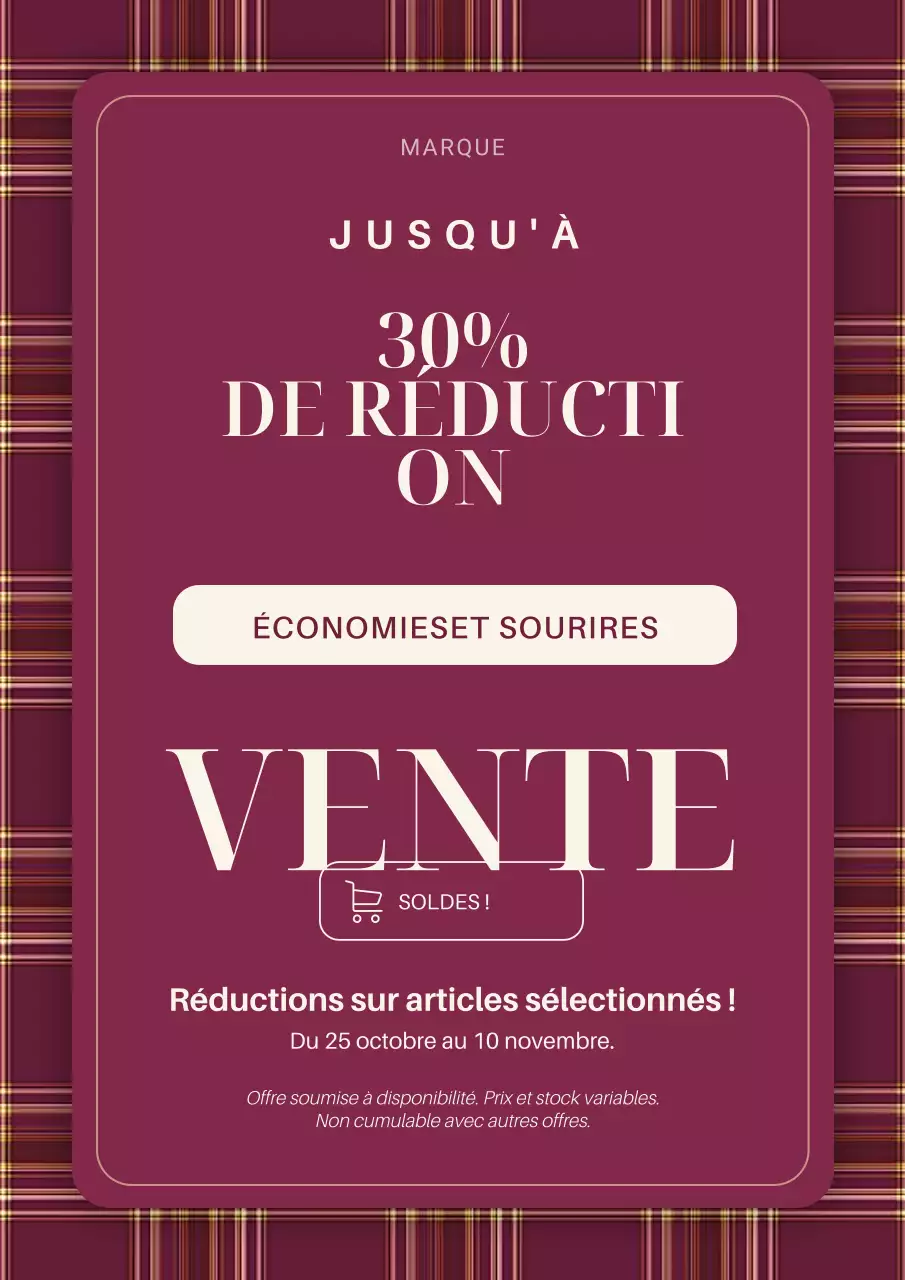 Affiche de Noël moderne et minimaliste violette et blanche