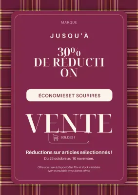 Affiche de Noël moderne et minimaliste violette et blanche