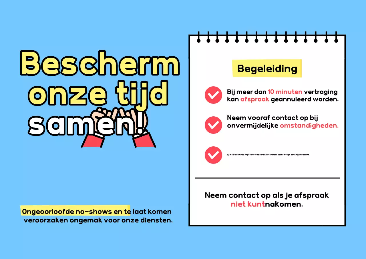 Hemelsblauwe schone richtlijn