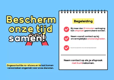 Hemelsblauwe schone richtlijn