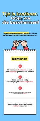 Hemelsblauwe schone richtlijn