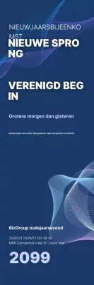 Blauw Modern Nieuwjaarsfeest Evenement