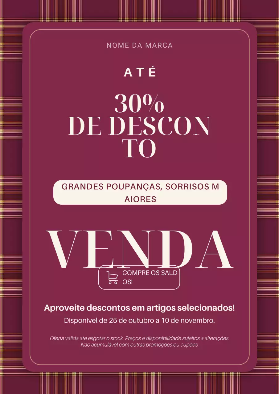Pôster minimalista moderno de Natal em roxo e branco para promoção.