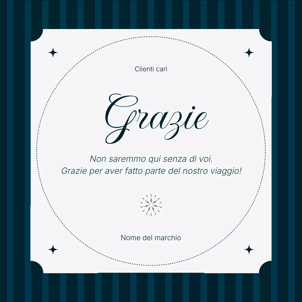 Quadrato dei social media con auguri di Capodanno vintage minimalista blu e bianco