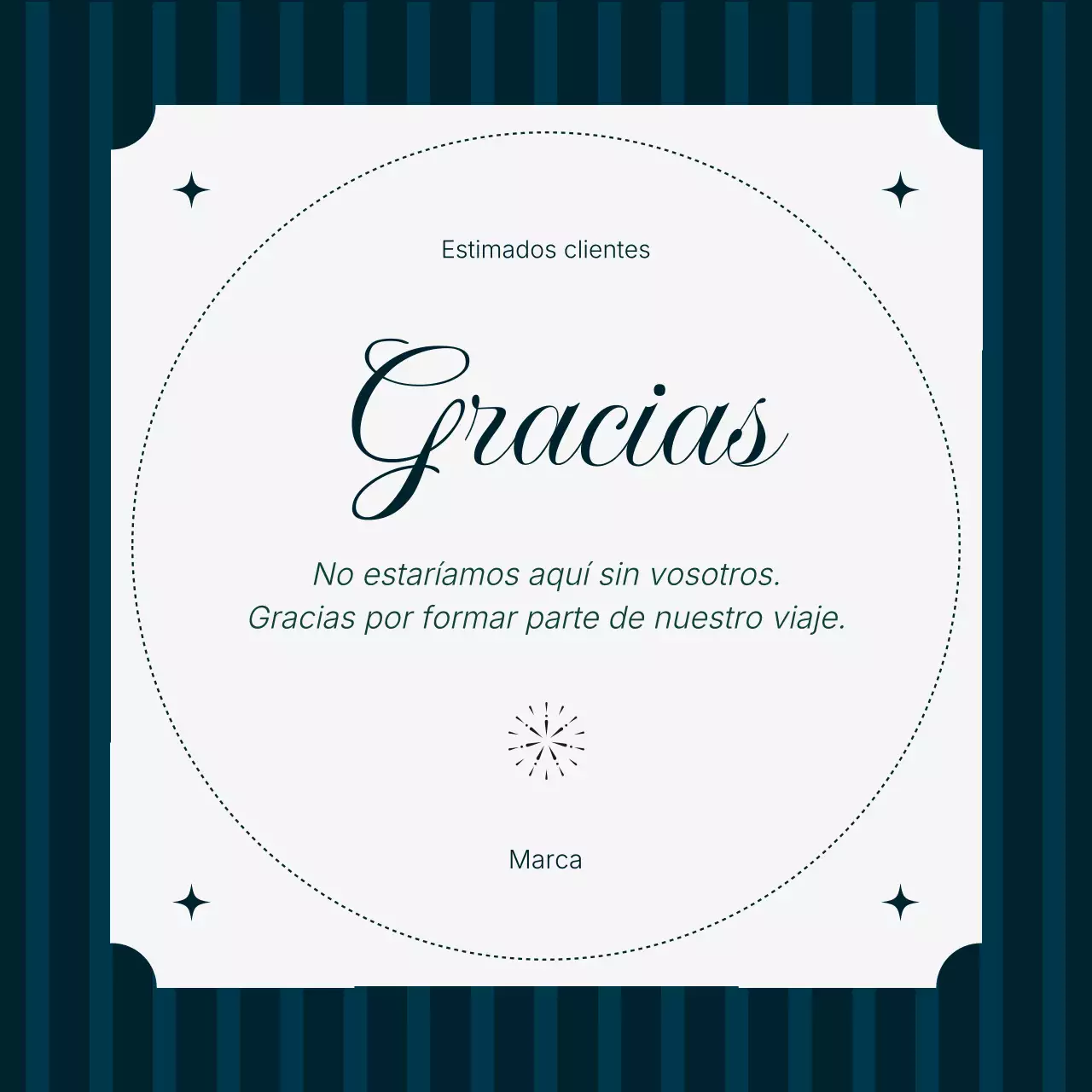 Cuadrado de felicitación de Año Nuevo minimalista vintage azul y blanco para redes sociales