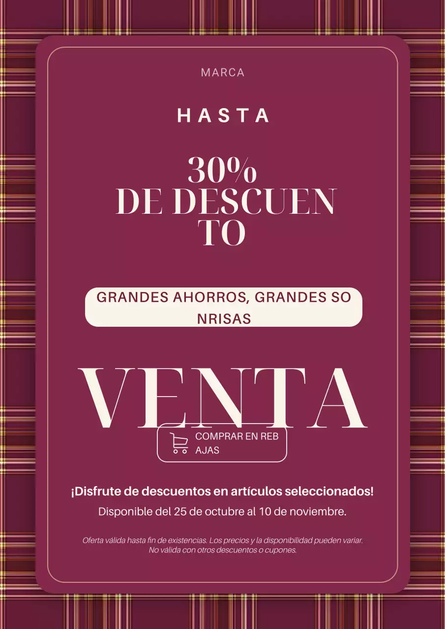 Póster de rebajas navideñas minimalista moderno en morado y blanco