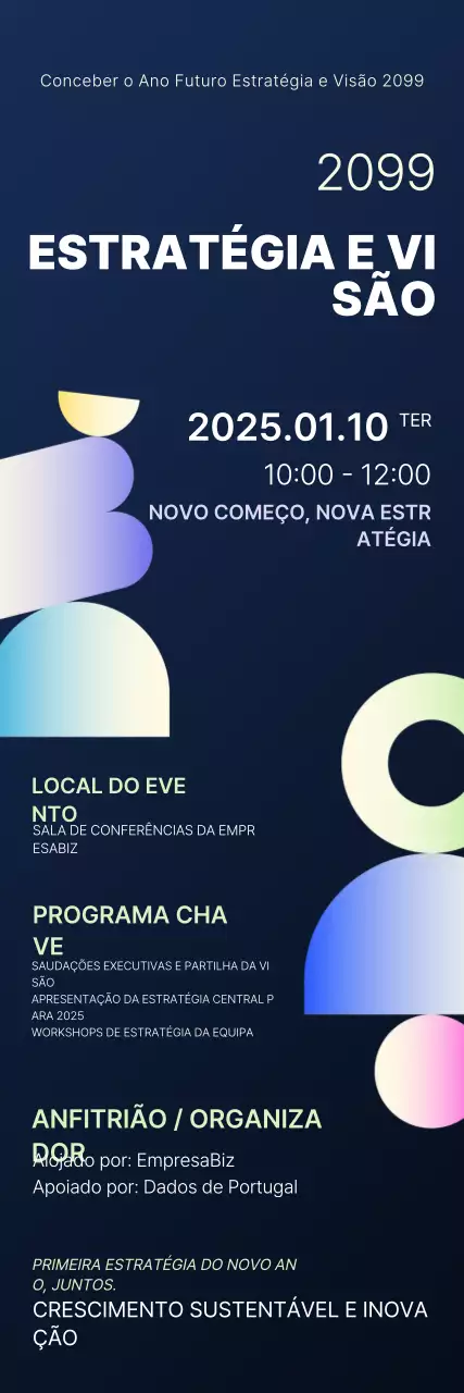 Planejamento de Visão Moderna Neon