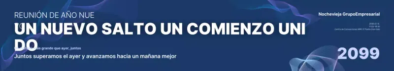 Fiesta de Año Nuevo Azul Moderna