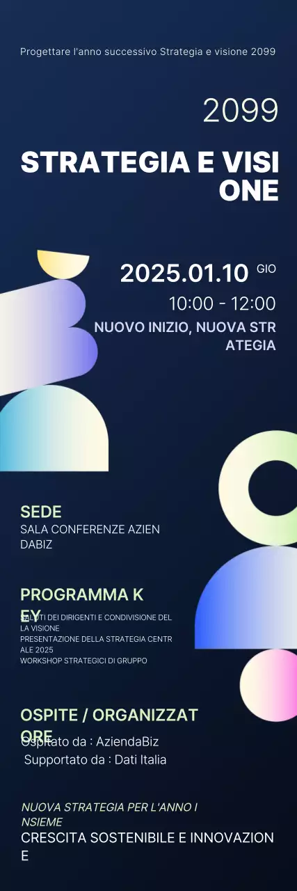 Pianificazione della visione moderna al neon