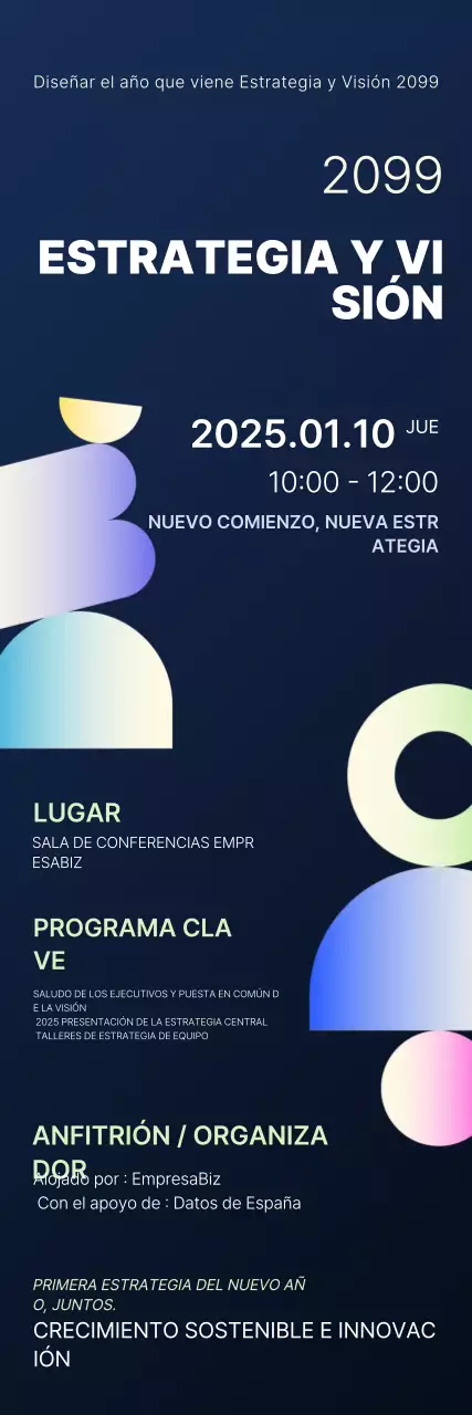 Planificación de la visión moderna de neón