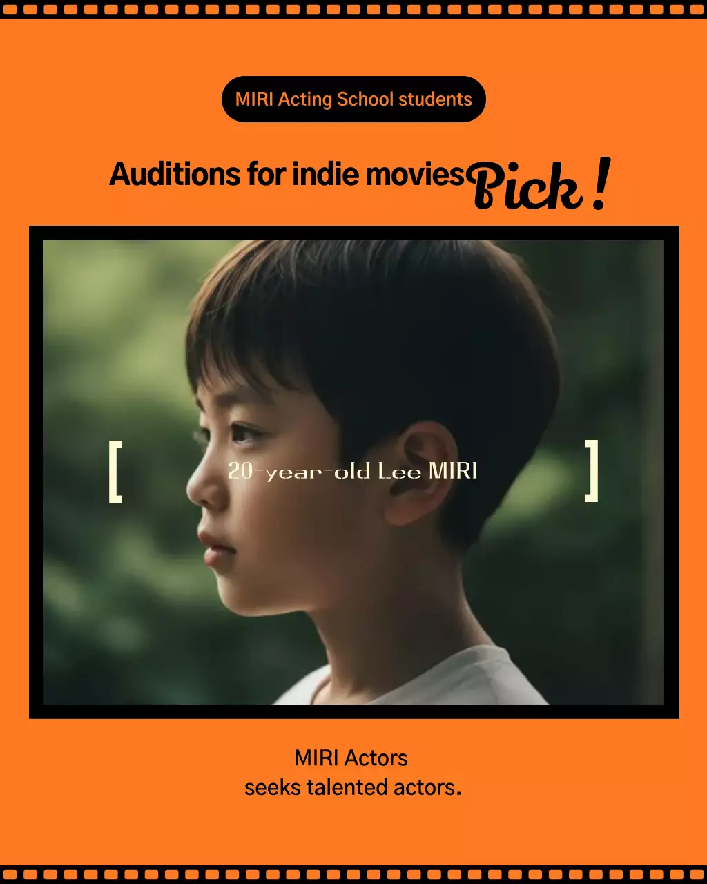 Orange Modern Independent Film Advertisement