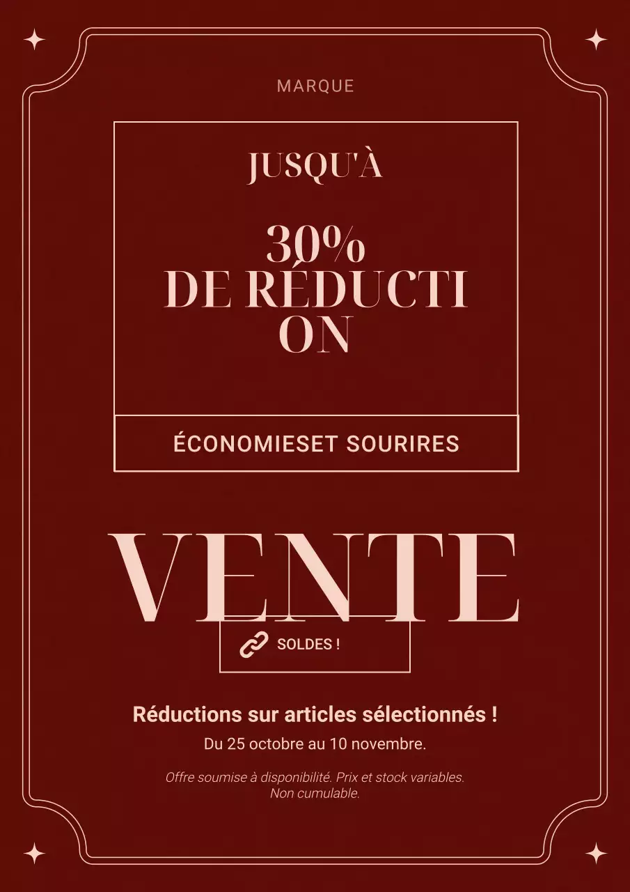 Affiche de Noël vintage minimaliste rouge et blanche