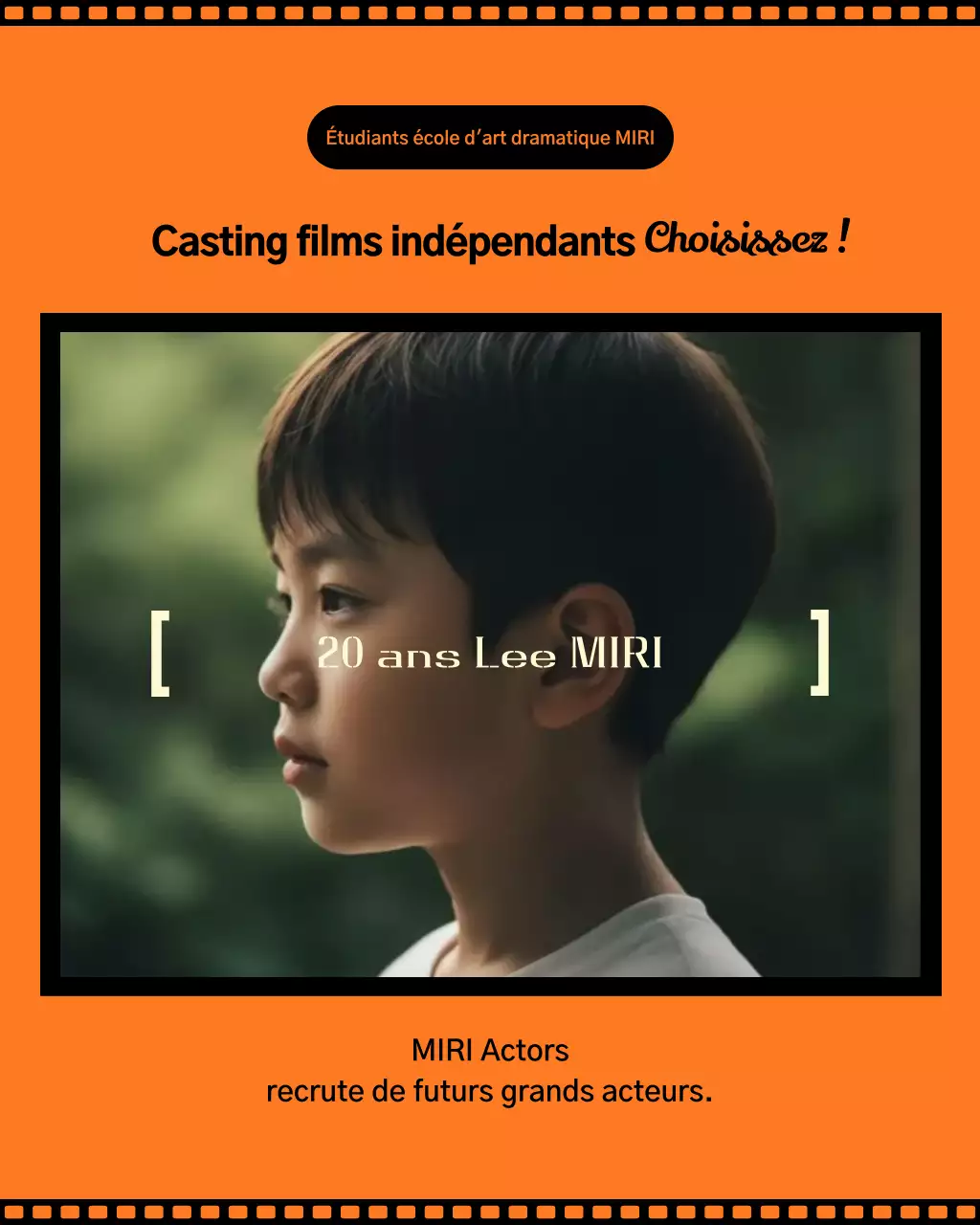 Publicité pour un film indépendant moderne sur Orange