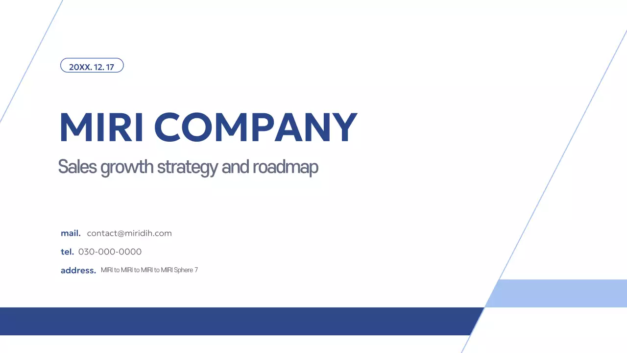 Blue Modern Business Strategy Plan