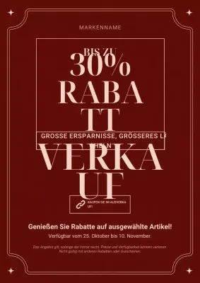 Rotes und weißes minimalistisches Vintage-Weihnachtsplakat