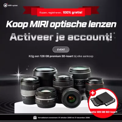 Zwarte moderne cameralens evenement