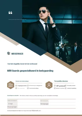Zwarte stijlvolle bodyguard-advertentie