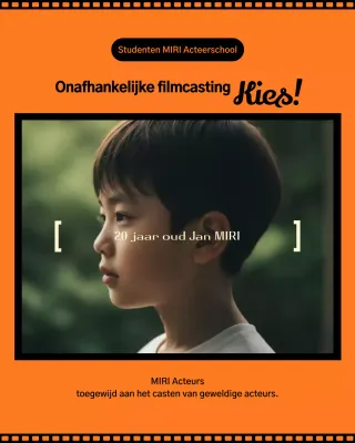 Oranje moderne onafhankelijke filmreclame