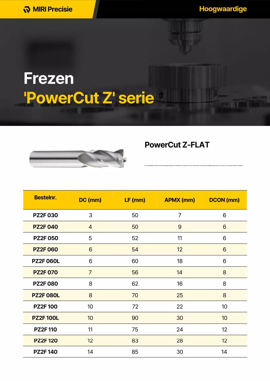 Gele moderne gereedschapscatalogus