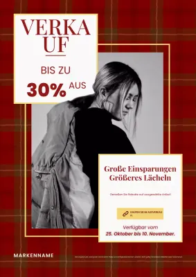 Rot-weißes modernes minimalistisches Mode-Neujahrsverkaufsplakat