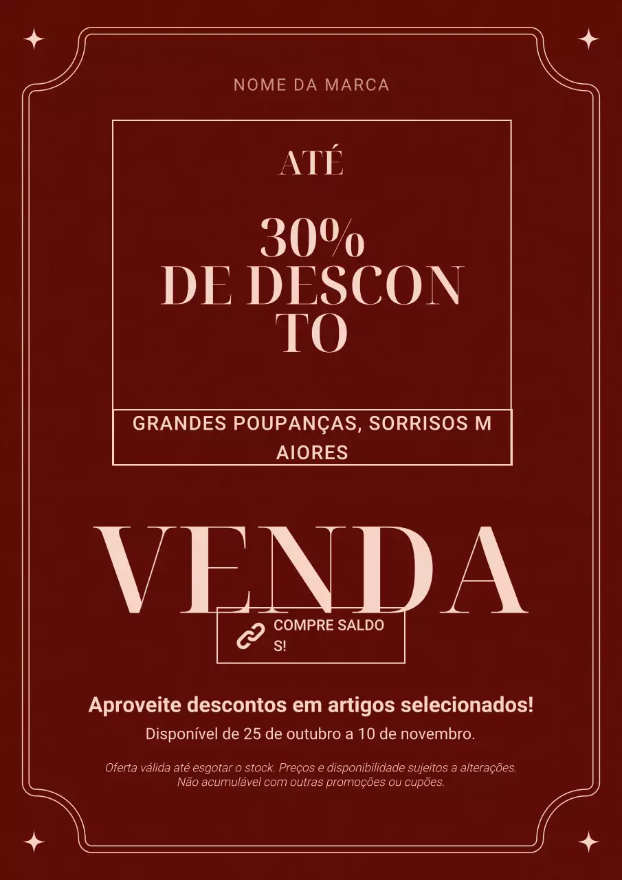 Pôster vintage minimalista vermelho e branco para promoção de Natal