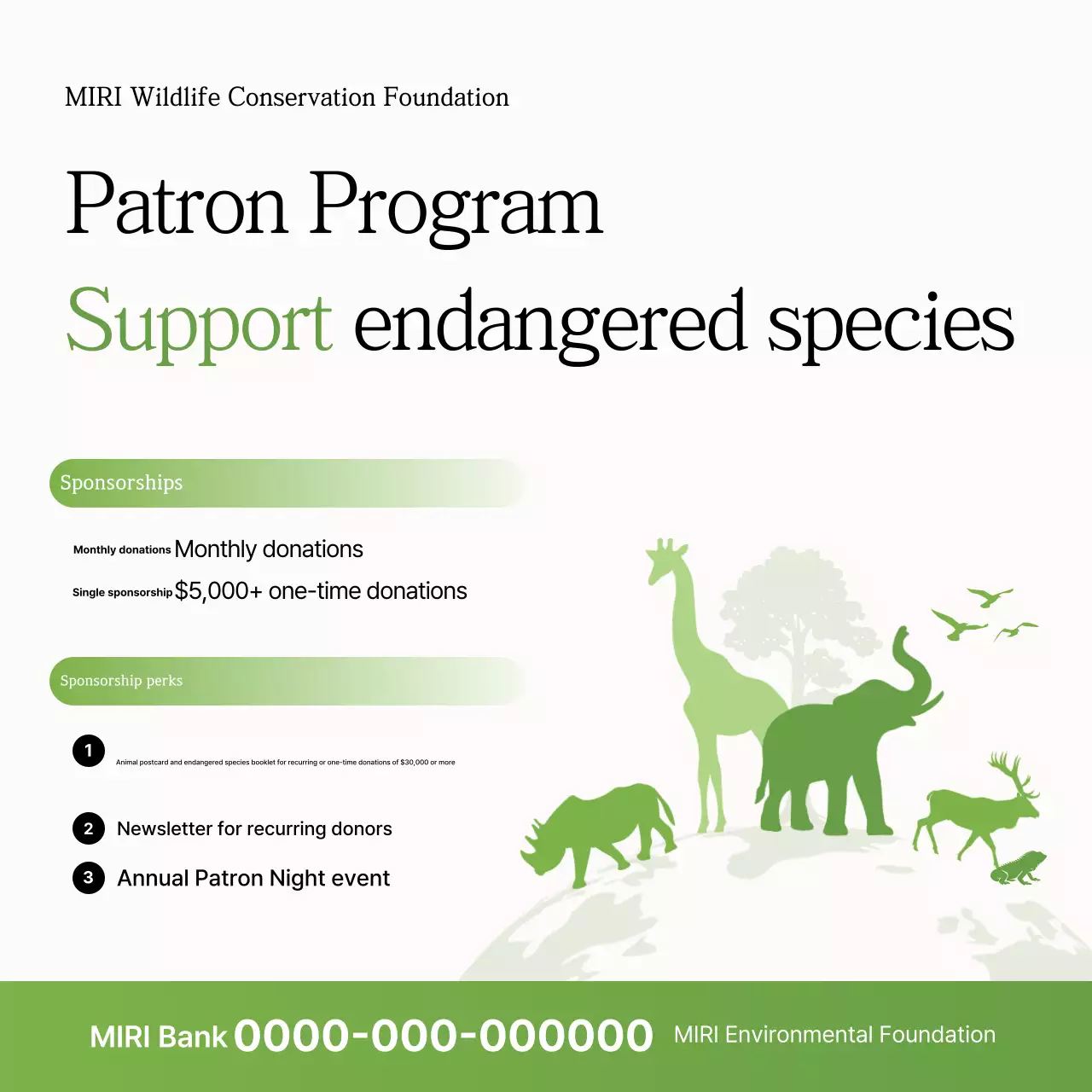 Campanha de Proteção Animal da Natureza Verde