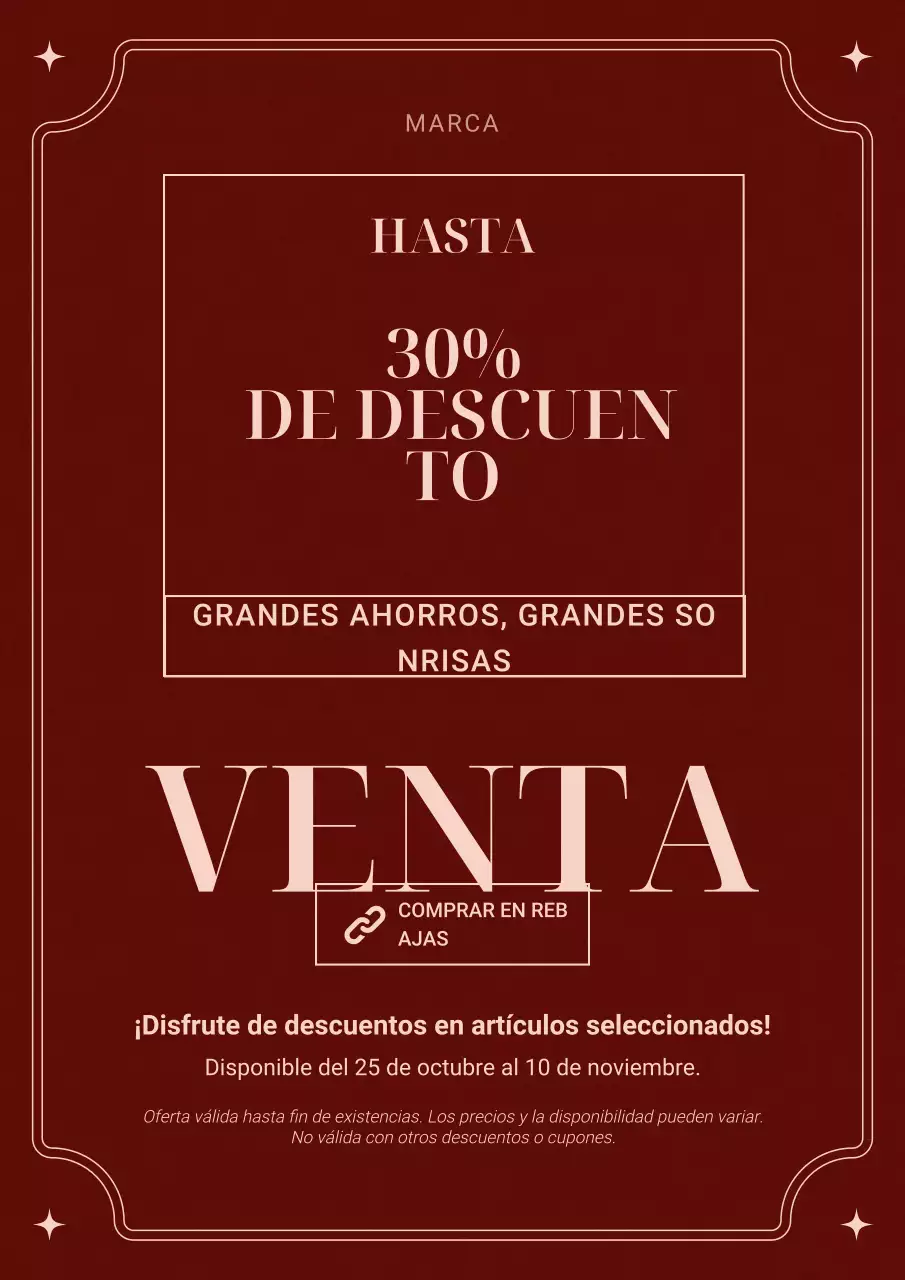 Póster de rebajas navideñas minimalista vintage rojo y blanco