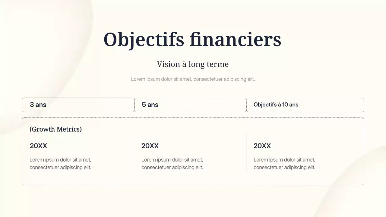 présentation marketing minimaliste beige