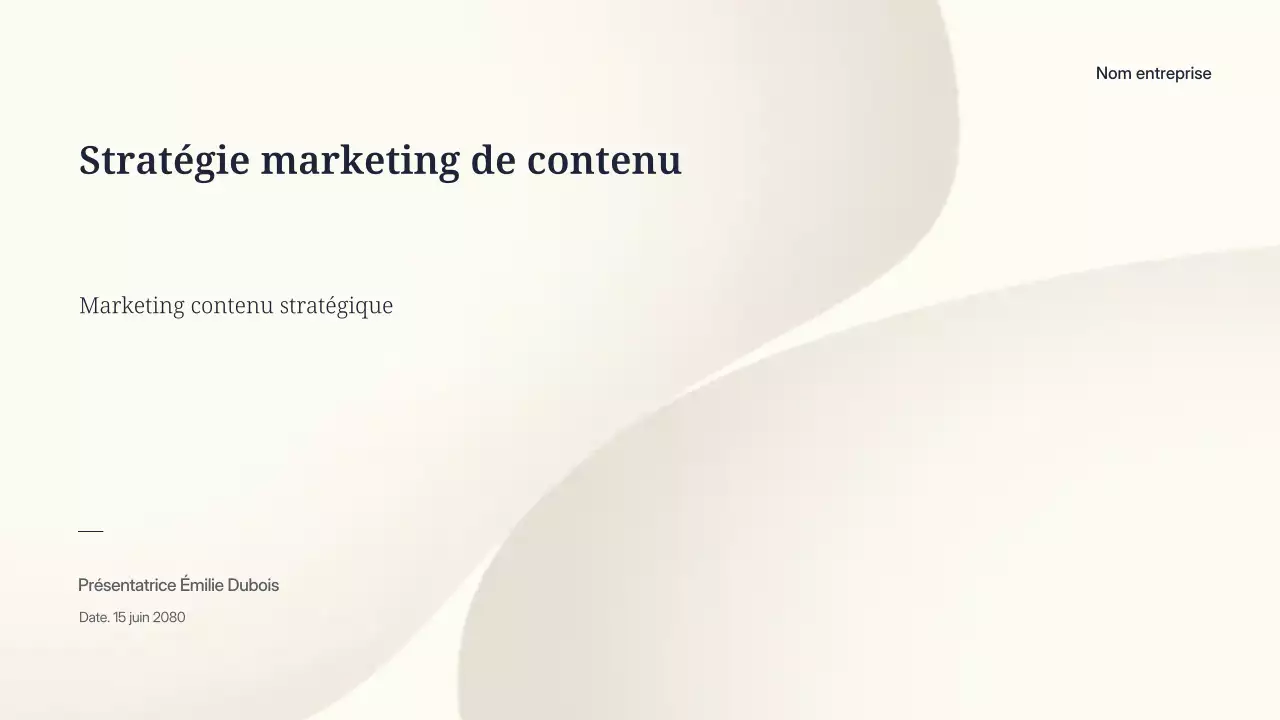 présentation marketing minimaliste beige