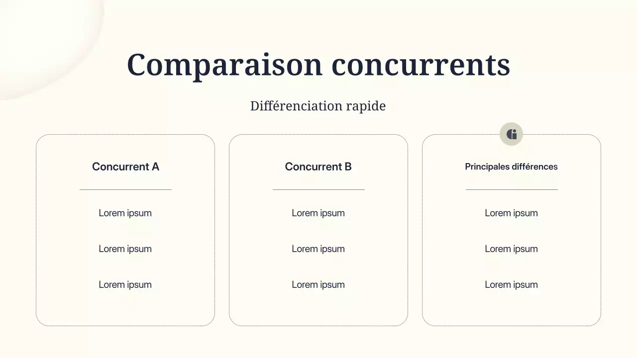 présentation marketing minimaliste beige