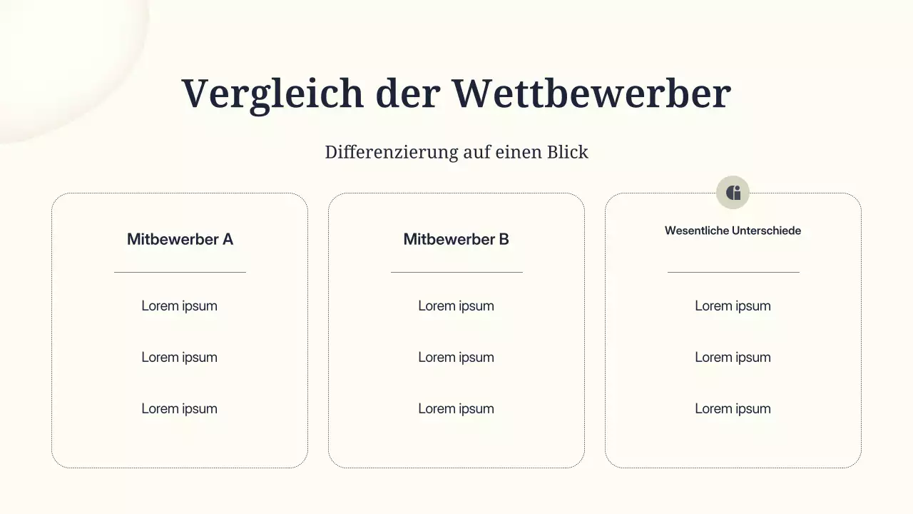 Beige minimalistische Marketingpräsentation