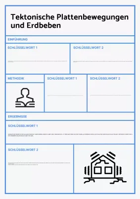 Poster „Blauer professioneller Geologiebericht“