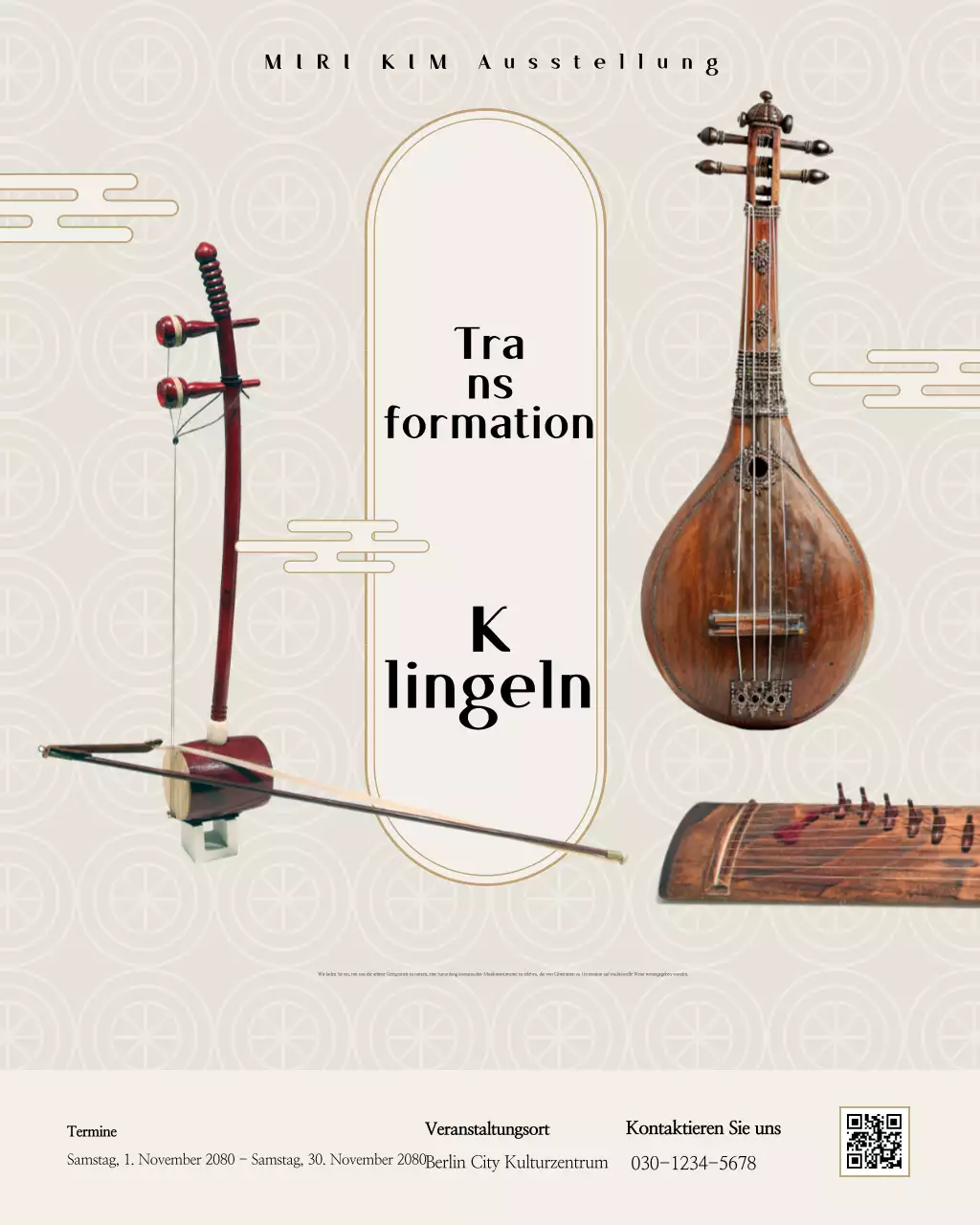 Beige Traditional Music Exhibition