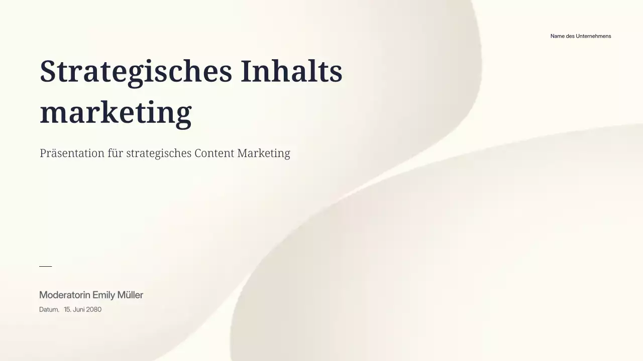 Beige minimalistische Marketingpräsentation