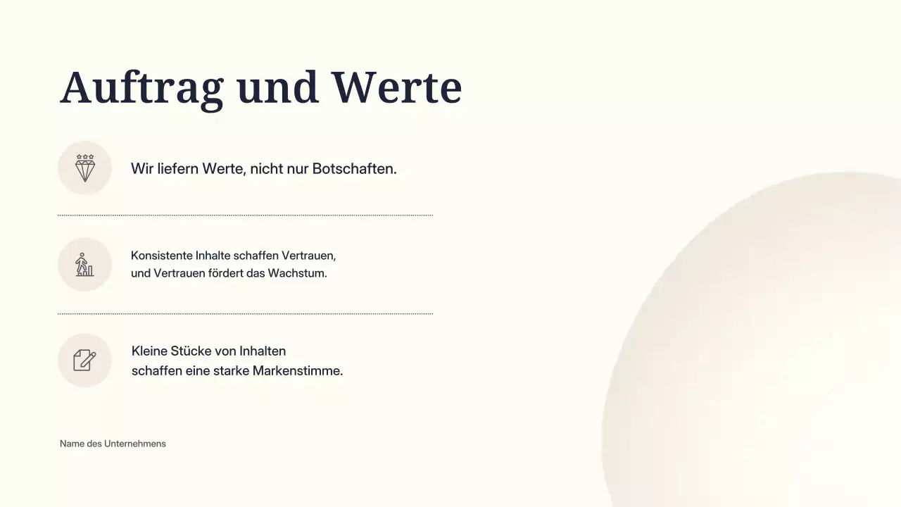 Beige minimalistische Marketingpräsentation