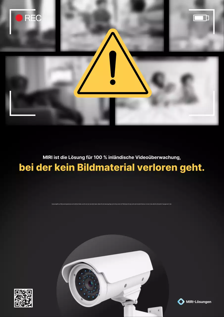 Schwarze moderne Sicherheitsanzeige