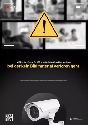 Schwarze moderne Sicherheitsanzeige