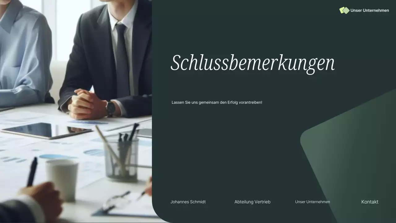 Green Professional Verkaufspräsentation