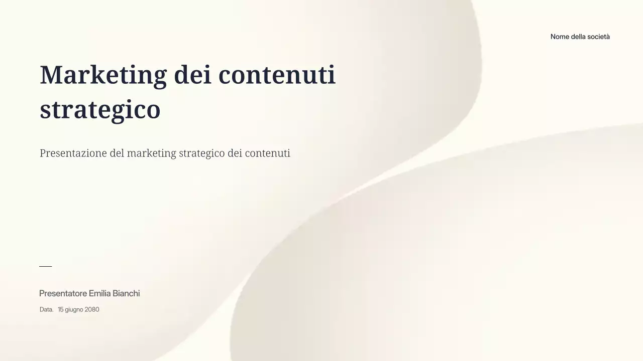 presentazione di marketing minimale beige