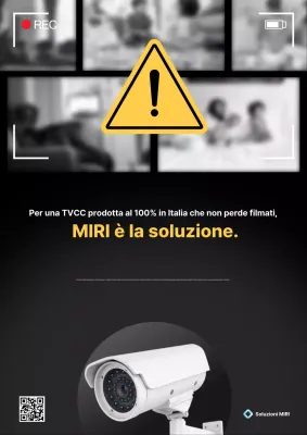 Pubblicità sulla sicurezza moderna nera
