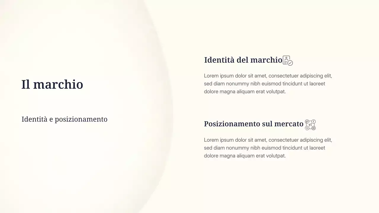 presentazione di marketing minimale beige