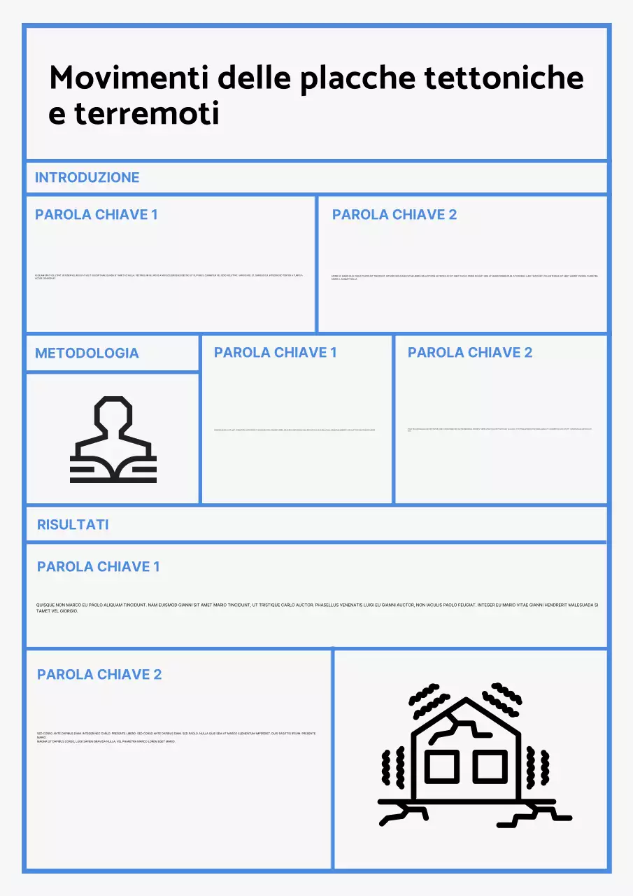 Poster del rapporto di geologia professionale blu